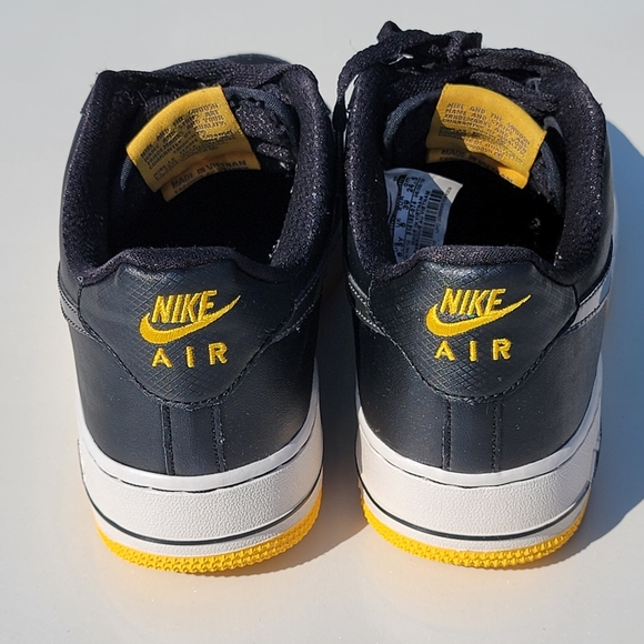 Rare Nike Air Force 1 Low Sneakers Size 8 Womens = 6.5Y Black Gold Charcoal - Picture 2 of 10